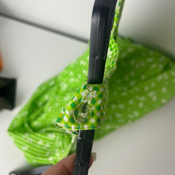 Vintage 90s Green Gingham Sleeveless Dress - Picture 4 of 5